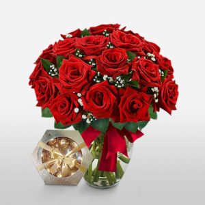 Ruby Blanc - 18 Red Roses