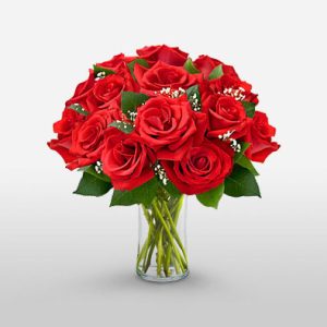 Bewitched - 12 Red Roses in Vase