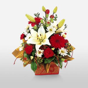 Mixed Flowers in Basket