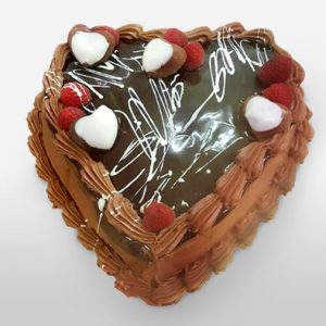 Heart Shaped Chocolaty Fusion Cake - 35oz/1kg