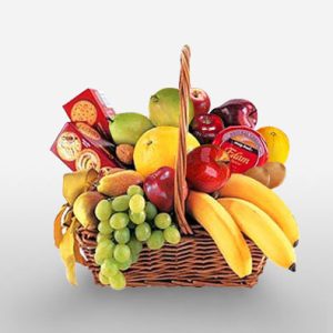 Cheese, Crackers & Fruit Basket