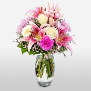 Mixed Flowers In Pink