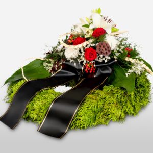 Sympathy Wreath With Red Roses